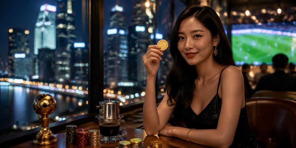 Người dùng tại Hà Nội xem và đặt cược bóng đá qua điện thoại bên tách cà phê