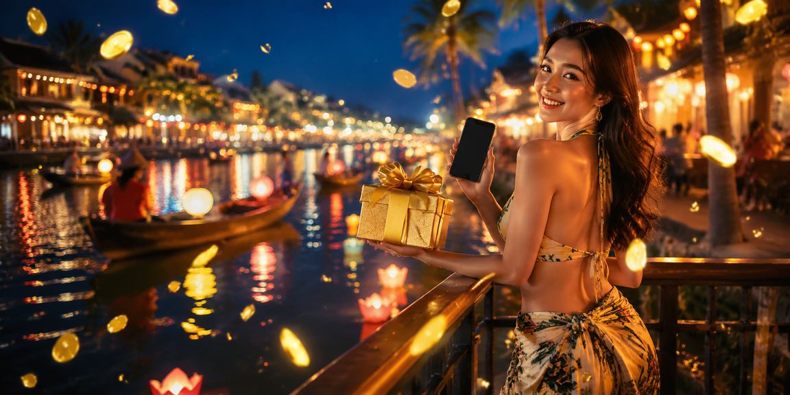 Người chơi trải nghiệm casino di động tại Hội An