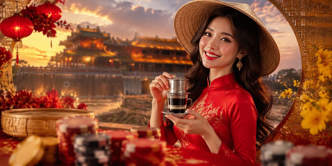 Người dùng tại Huế đặt cược trực tuyến bên chiếc nón lá truyền thống
